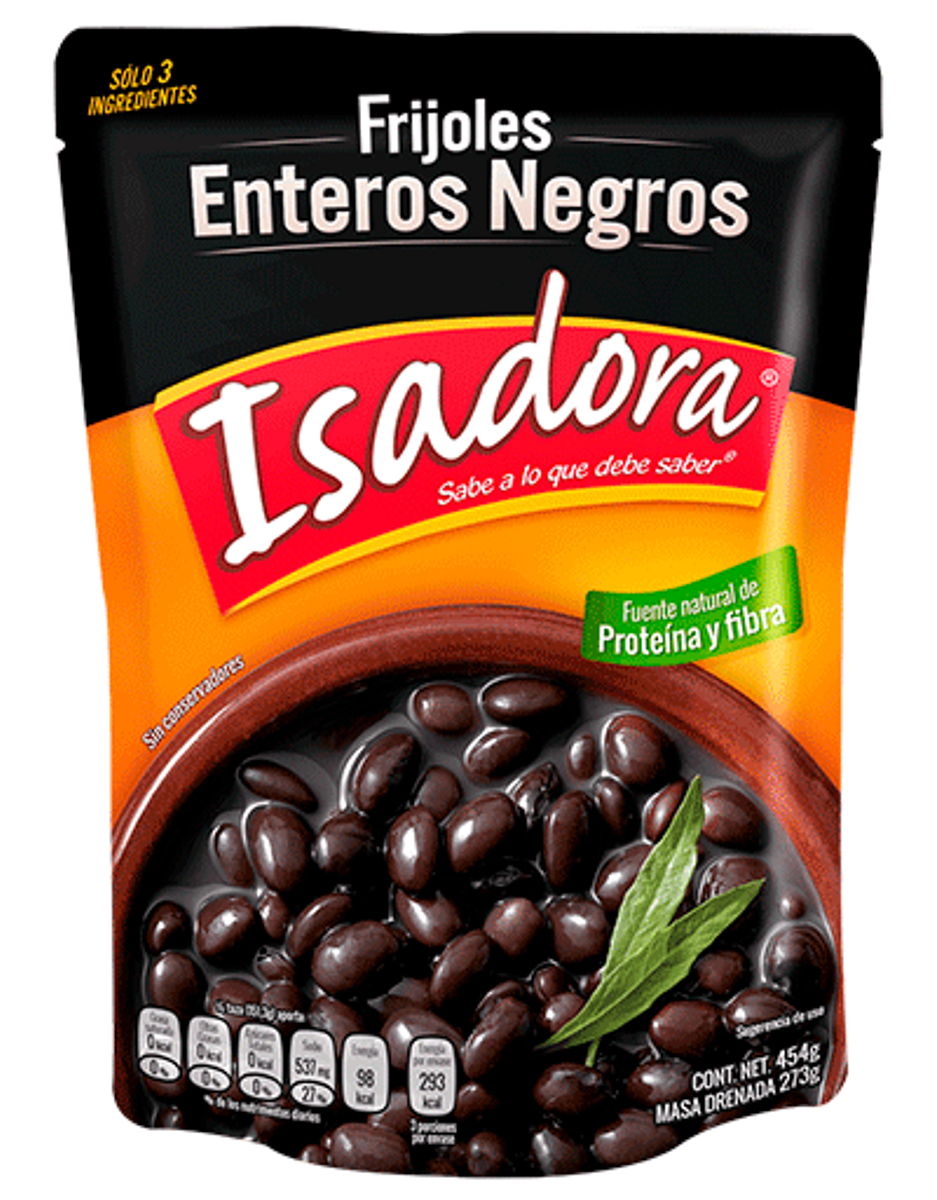 Frijoles Enteros Negros 454g / Isadora 