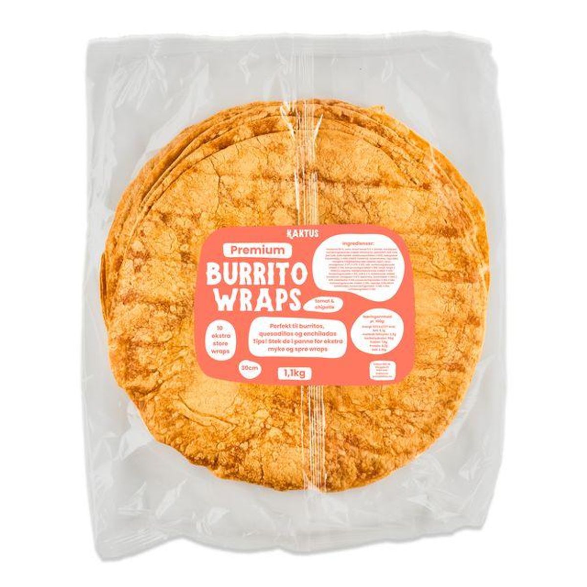 Burrito Wraps Chipotle & Tomat 30cm 1,1kg / Kaktus