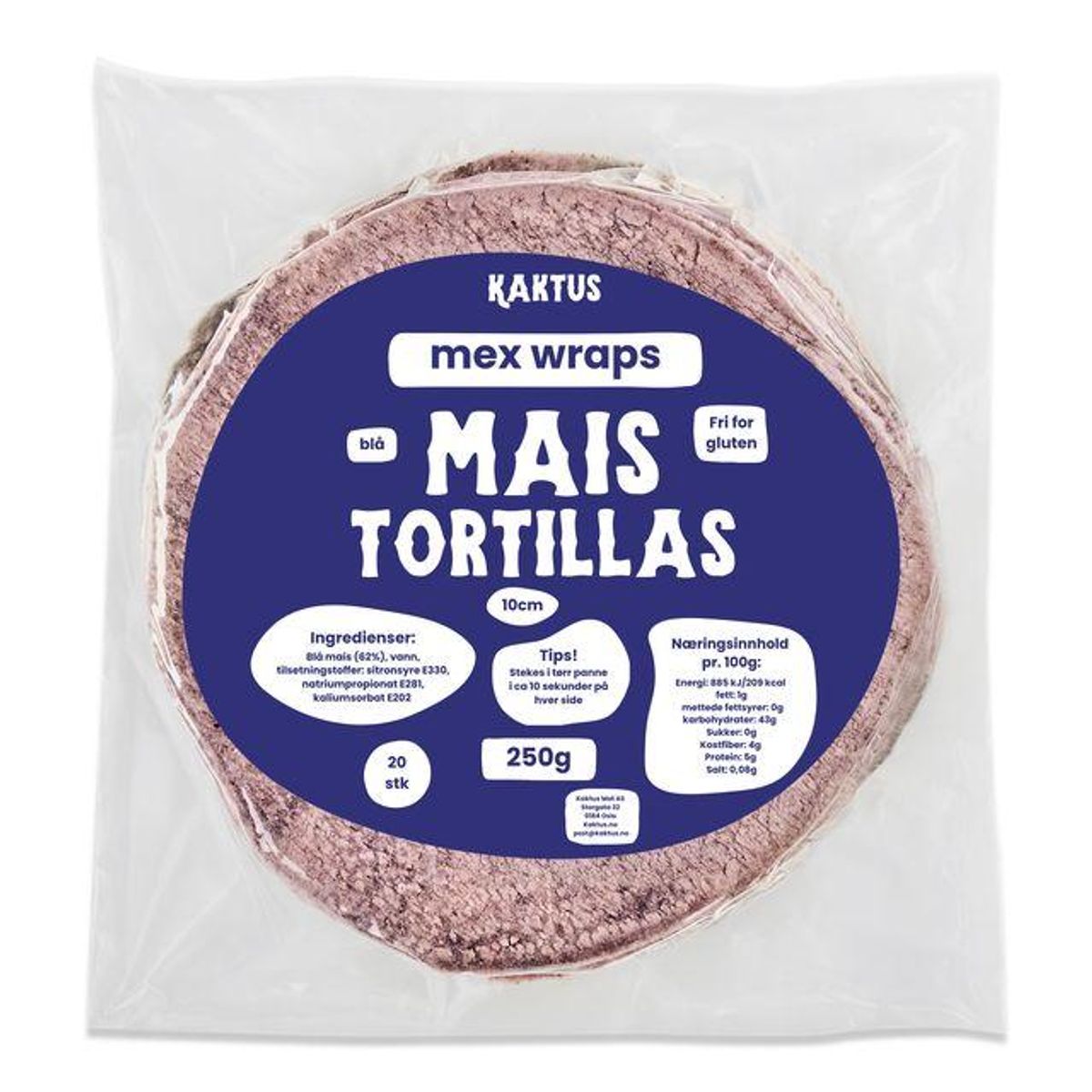 Blå Maistortillas 10cm 250g / Kaktus