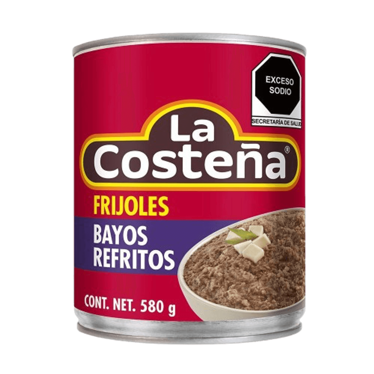 Frijoles Bayos Refritos 580g / La Costeña